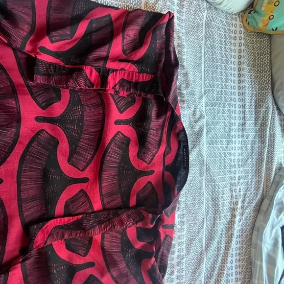 Manaola Red and Black Long Sleeve Dress - Picture 9 of 14